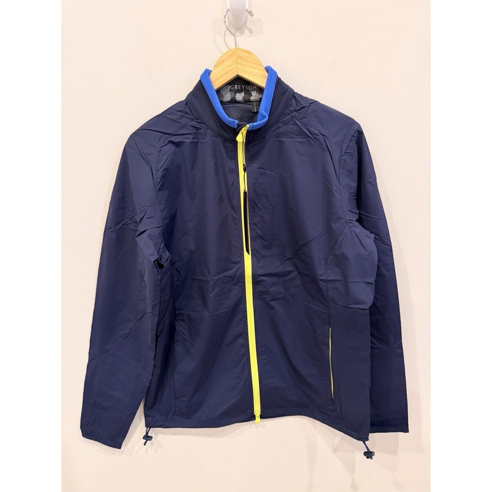 Greyson Trailwolf Jacket Mens Medium Maltese Blue Full Zip Performance Golf